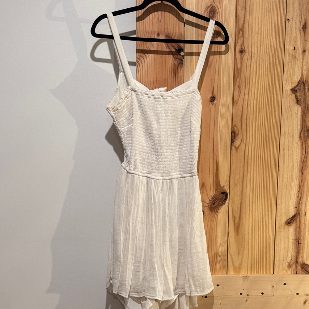 White Open Back Romper